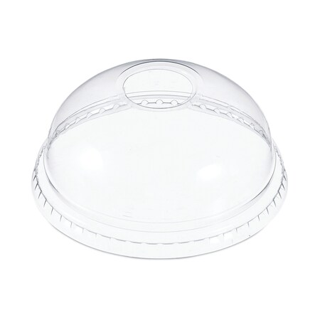 Solo Dome-Top Cold Cup Lids, Fits 12 oz to 24 oz Cups, Clear, Plastic, 1000PK DLR16-0090